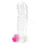 Textured Penis Sleeve with Vibration Clear