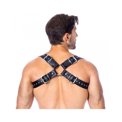 muž má postroj nastaviteľný čierny adjustable harness bondage play 