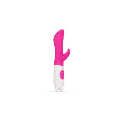 vibrátor na G bod easytoys rabbit ružovo biely 18 cm