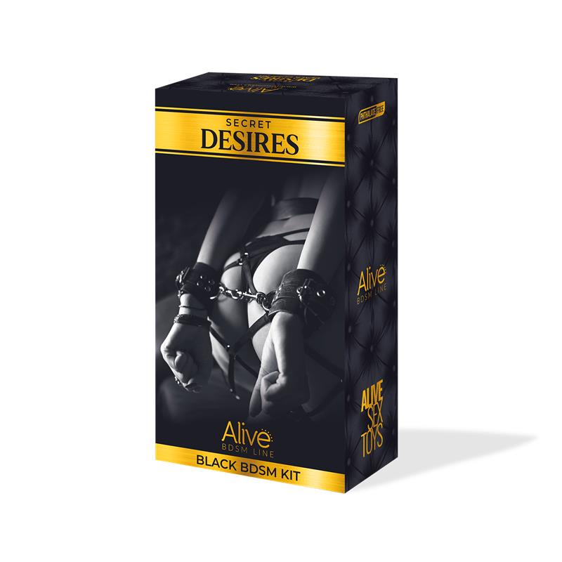 Secret Desires Black 8 Pieces BDSM