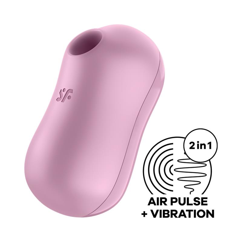 stimulátor klitorisu cotton candy satisfyer air pulse vibration 2 in 1 ružový 