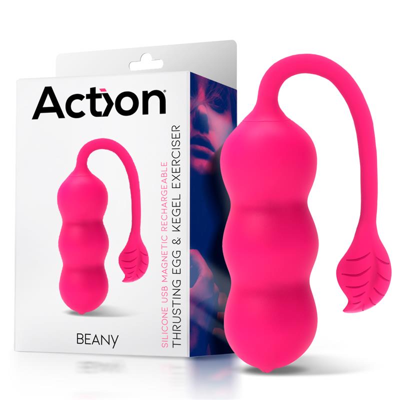 vibračné vajíčko silikónové pre ženy na posilnenie panvového dna a kegelove cviky ružové action