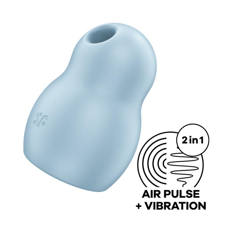 stimulátor na klitoris pro to go 1 satisfyer air pulse vibration 2 in 1 modrý 