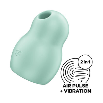 stimulátor na klitoris pro to go 1 satisfyer. mint air pulse vibration 2 in 1 mentolová farba