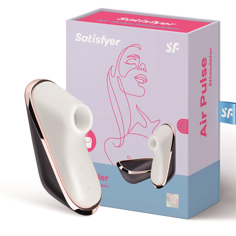 satisfyer pro traveler cestovný stimulátor na klitoris air pulse bielo čierno zlatý