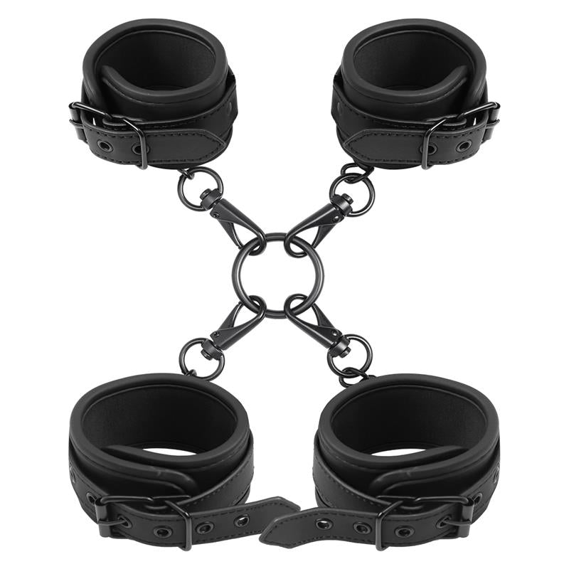 Wrist and Ankle Cuffs Set Vegan Leather
