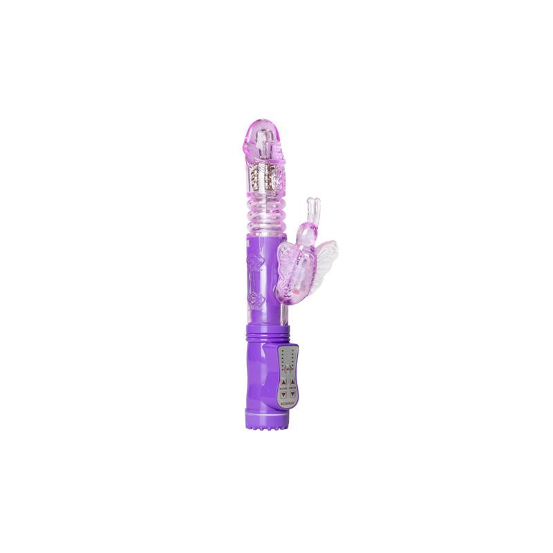 vibrátor na G bod a klitoris butterfly vibrator ružovo  fialový