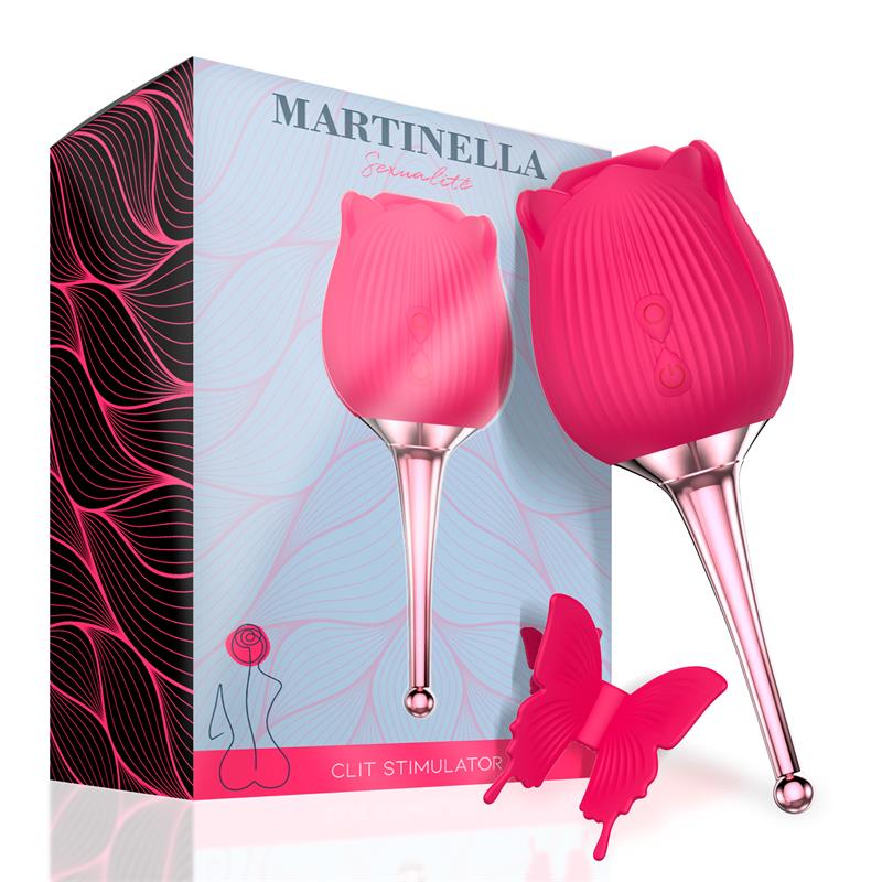 stimulátor na klitoris martinella ružový ruža martinella