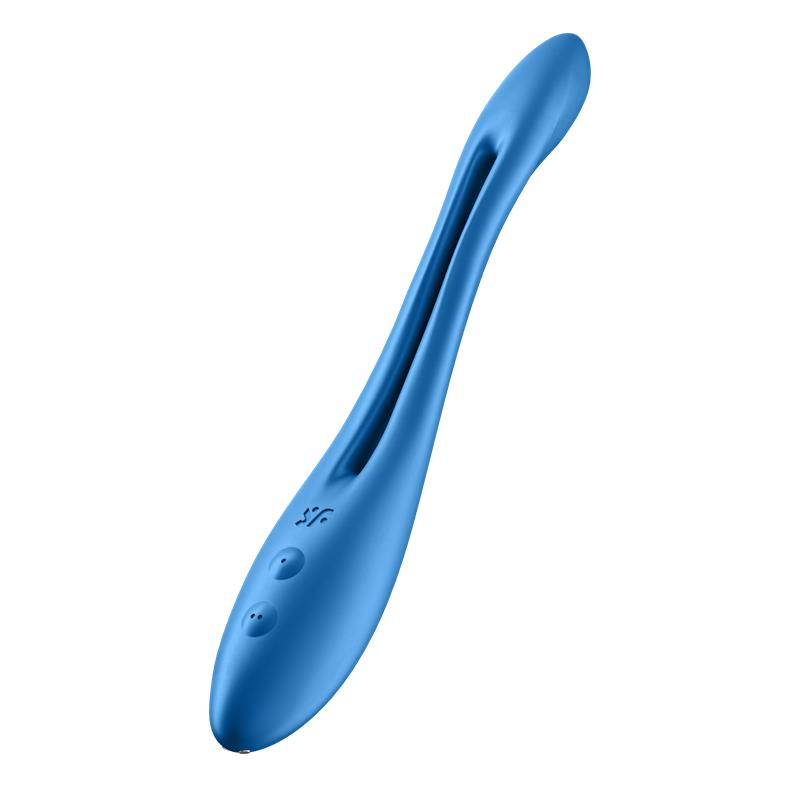 vibrátor vodeodolný elastic game flisxible satisfyer modrý