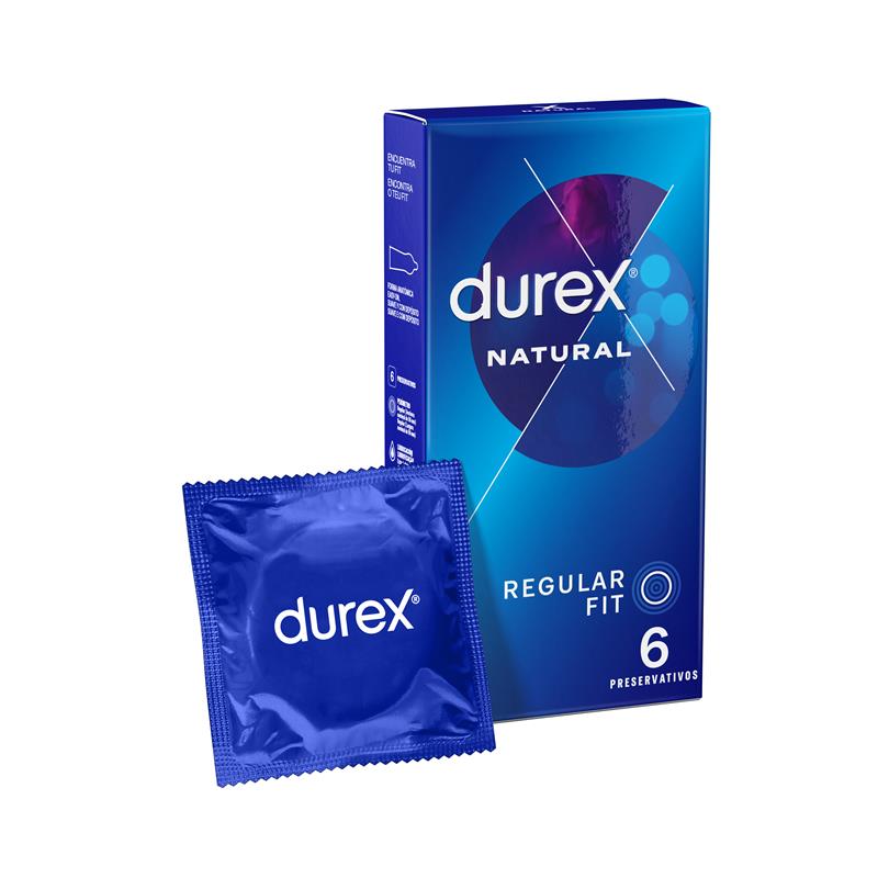 kondómy durex natural regular fit 6 ks