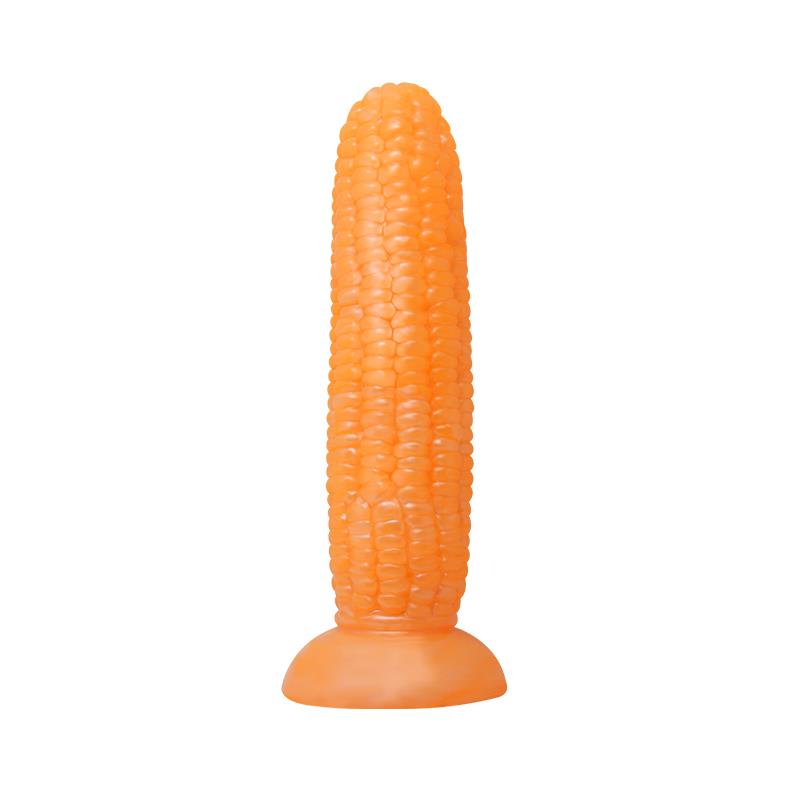 dildo v tvare kukurice oranžové s prísavkou