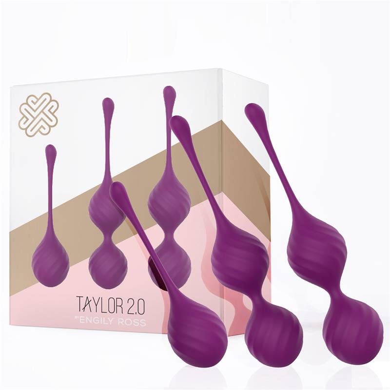 venušine guličky pre ženy na posilnenie panvového dna a kegelove cviky set troch fialová farba taylor 2.0 engily ross